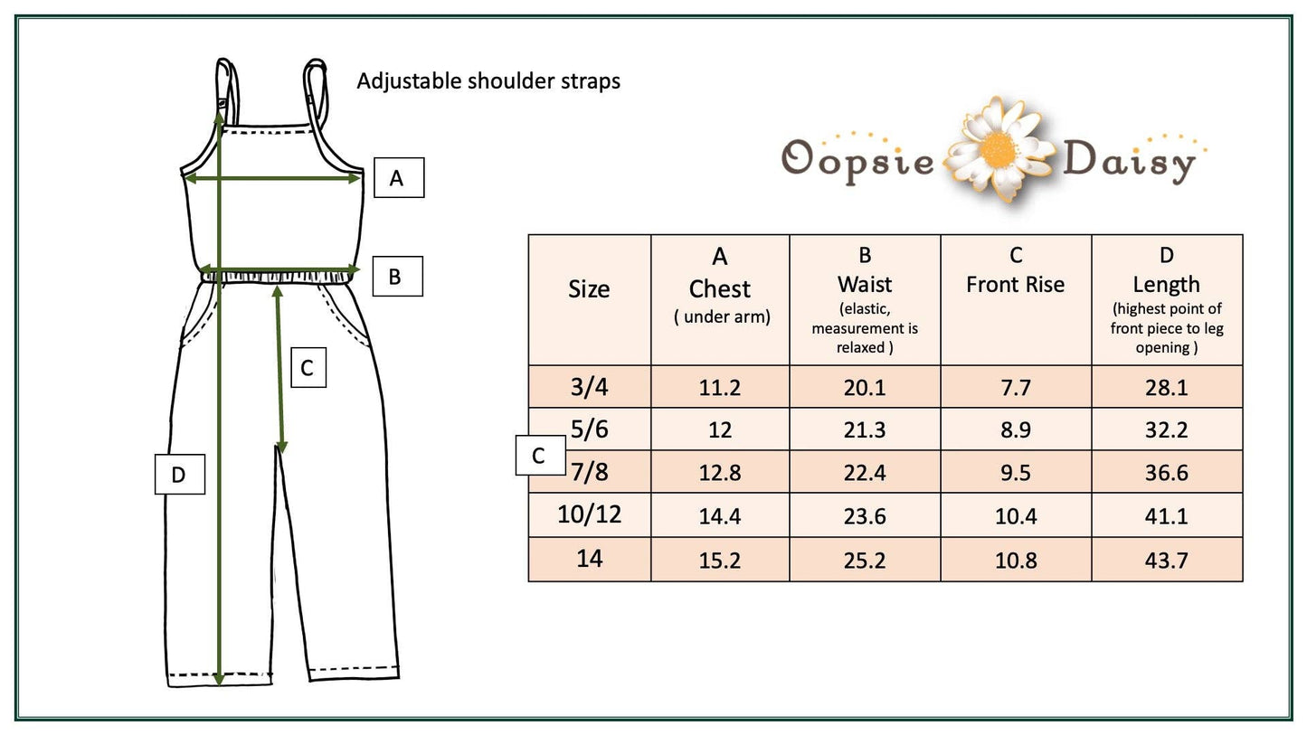 Kids Periwinkle Floral Spring Summer Jumpsuit With Pockets: 10/12