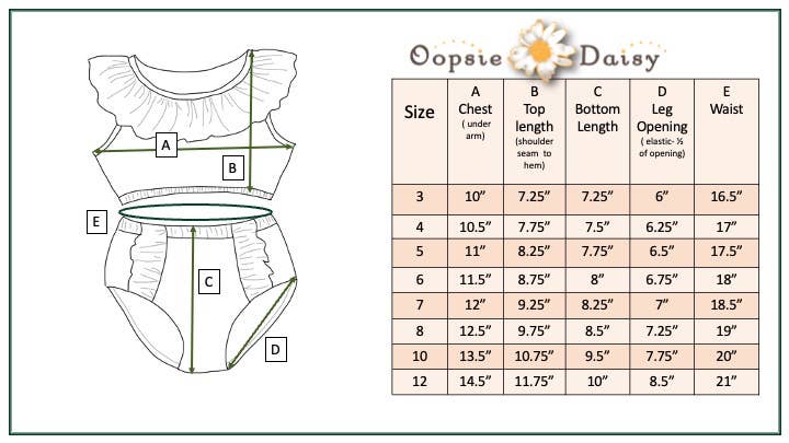 Kids Blush Palm Tree Leopard Ruffle 2 Piece Swimsuit: 12