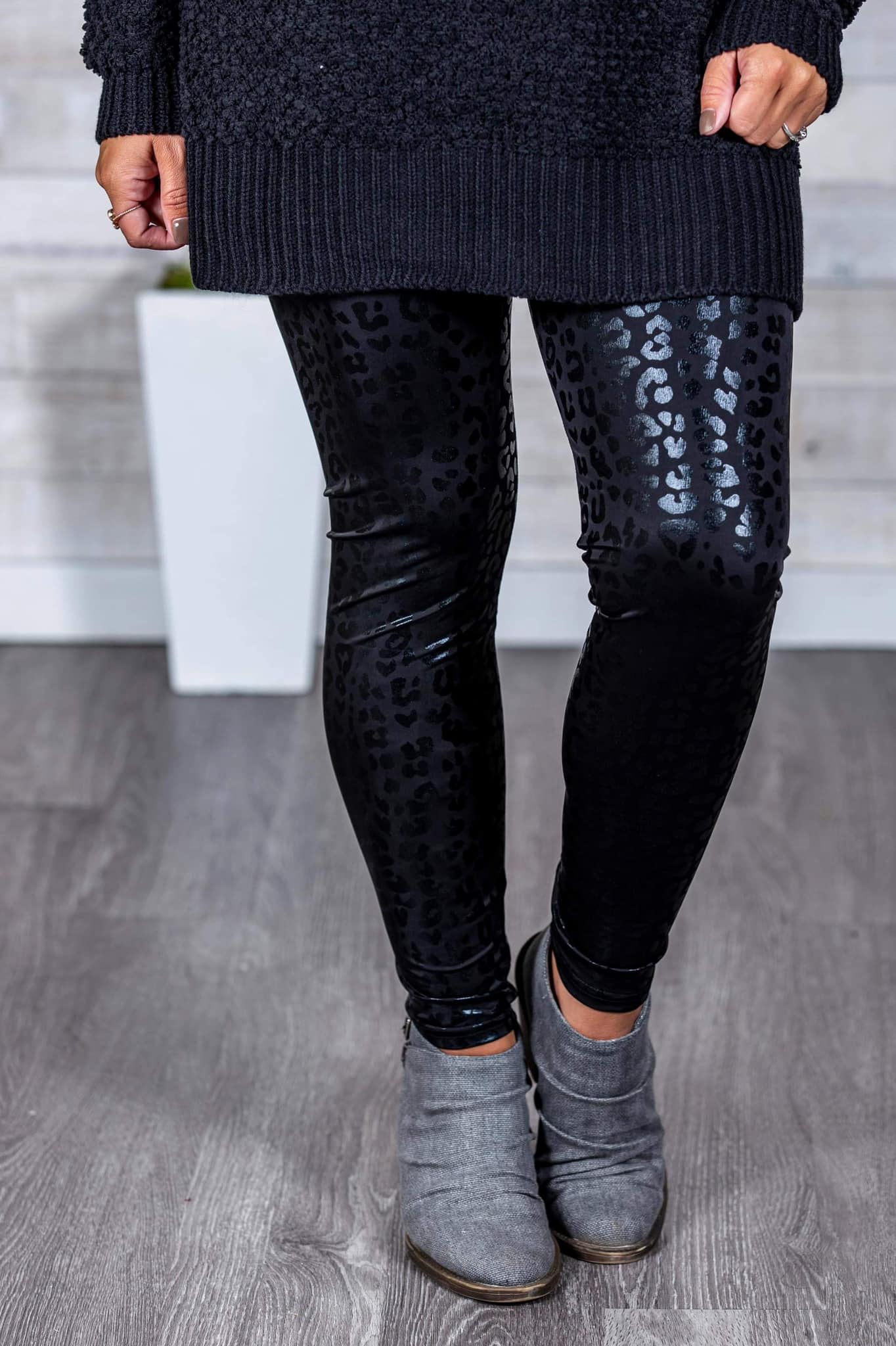 Compress Leggings - Pebble &amp; Leopard