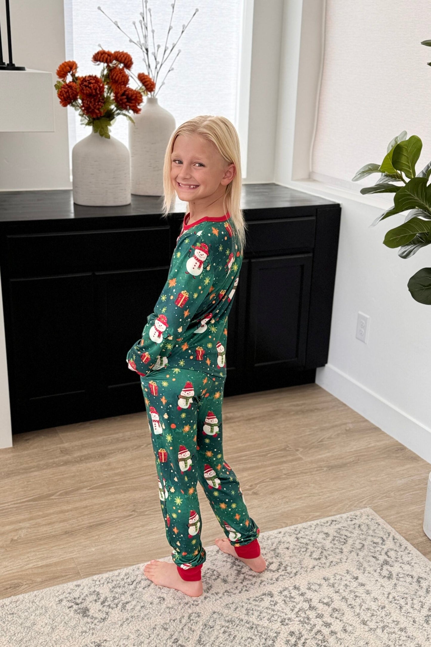 Matching Christmas Jogger PJ Set -#2-Snowman