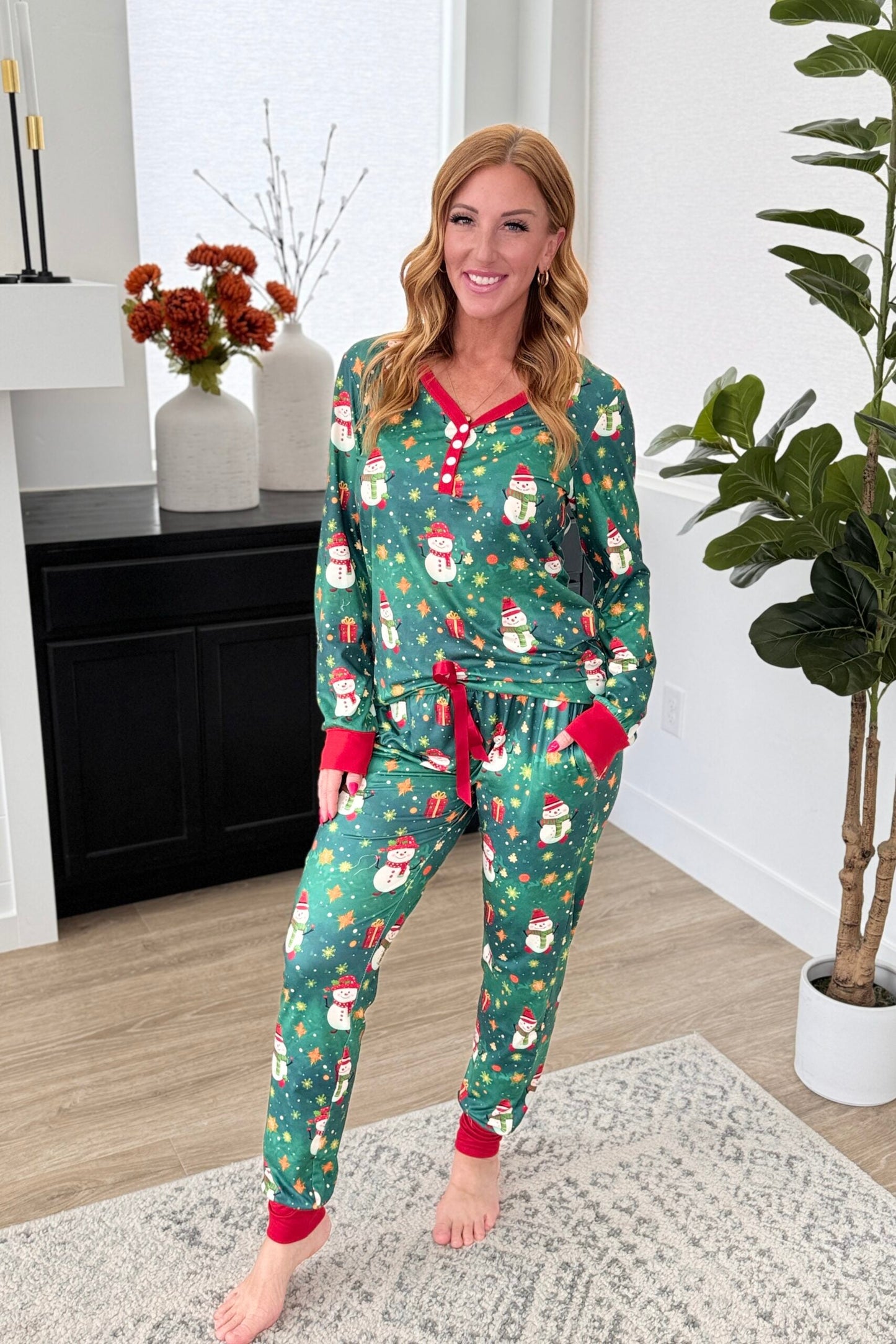 Matching Christmas Jogger PJ Set -#2-Snowman