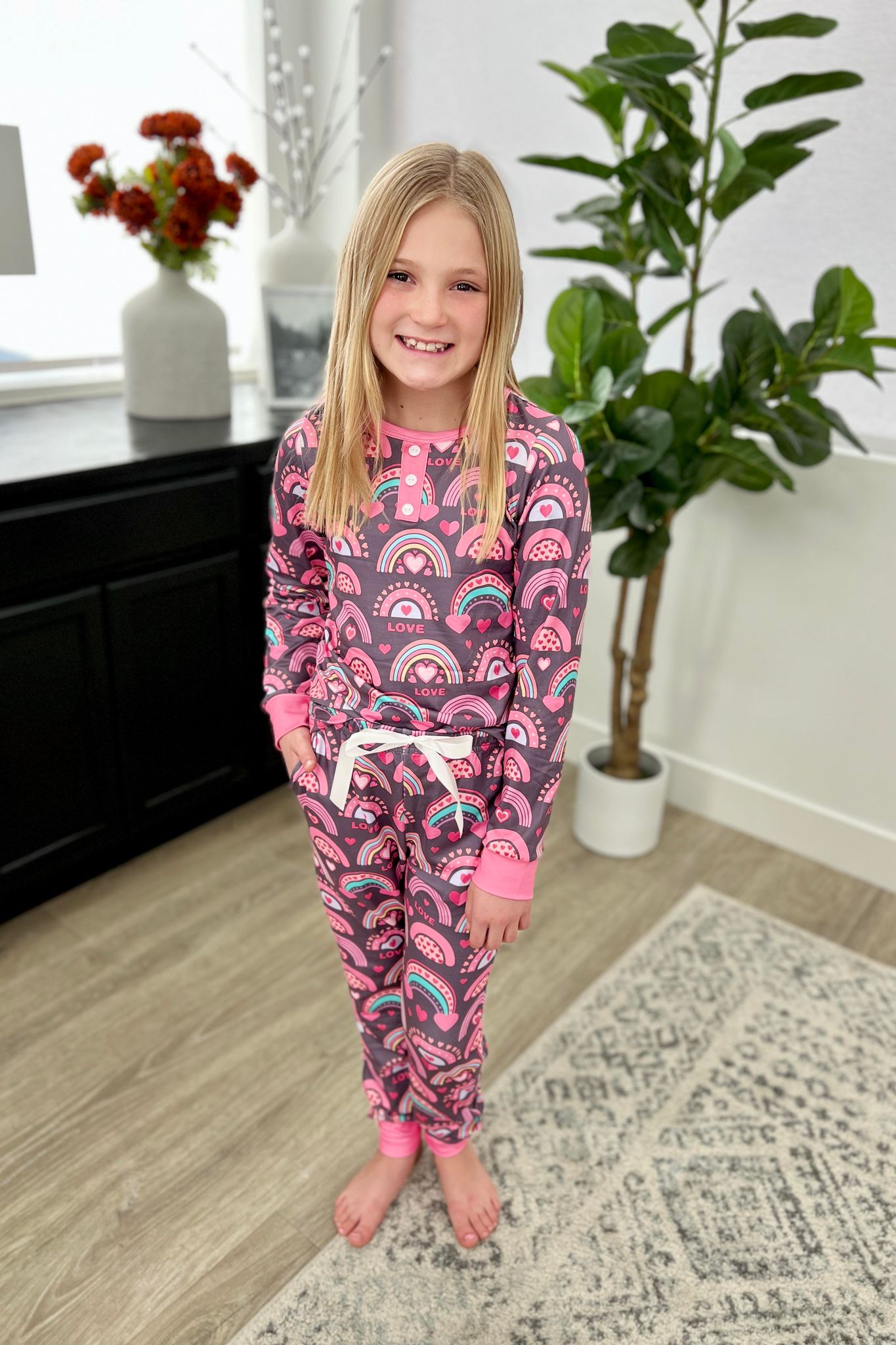 Matching Valentines Day PJ Set-#3-Rainbow