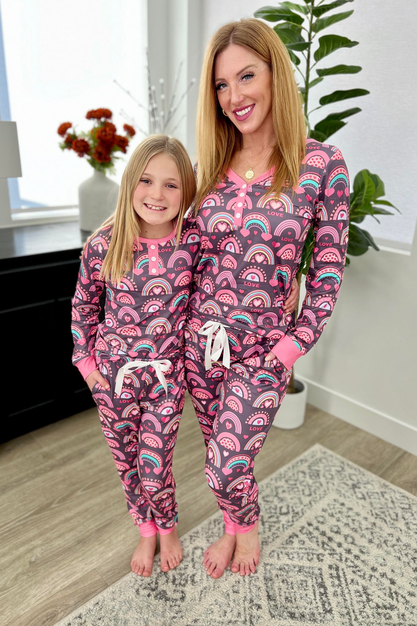 Matching Valentines Day PJ Set-#3-Rainbow