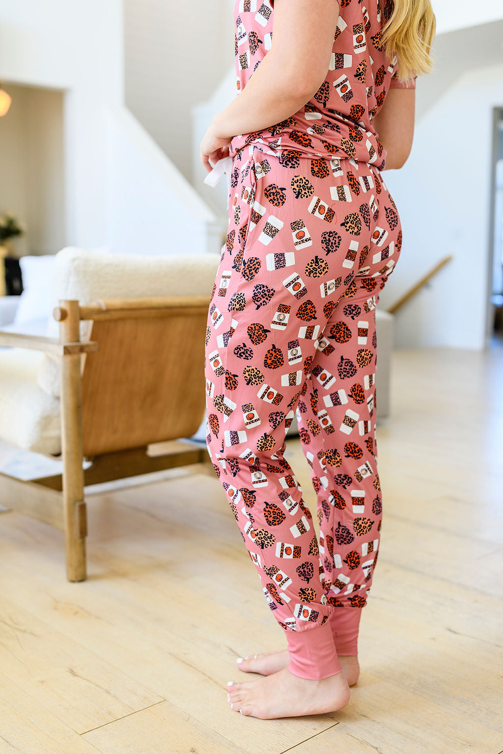 Fall PJ set (Jogger Bottom )-#7-Leopard Pumpkin