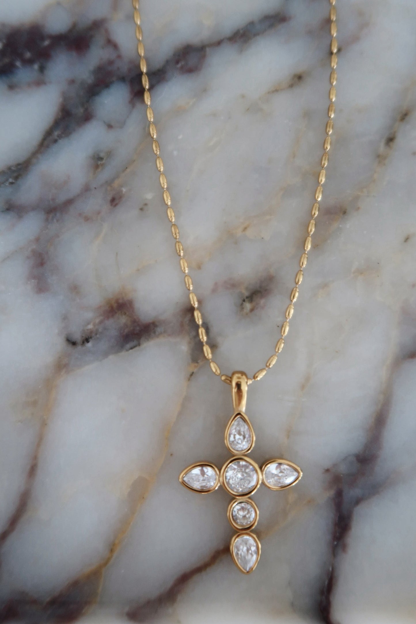 NOELLE CROSS NECKLACE