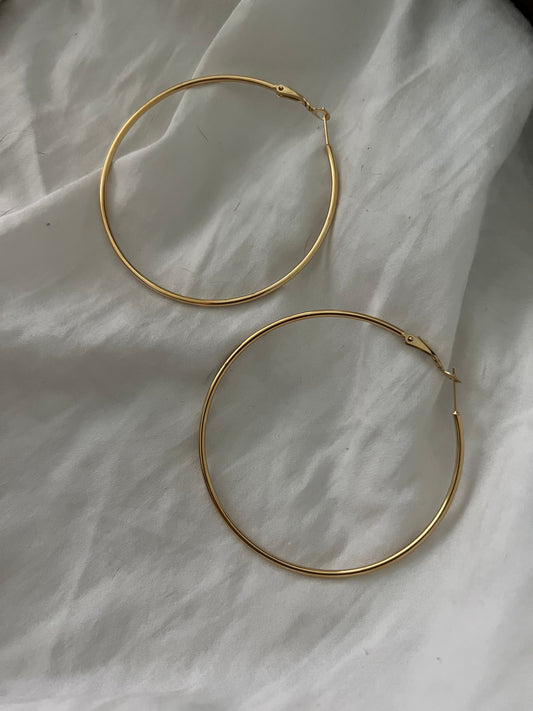 XL GOLD HOOPS
