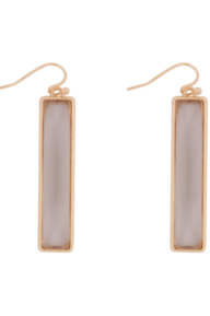 Bar Drop Earrings In Clear