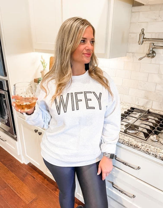 PREORDER - WIFEY Sweatshirt, Ash