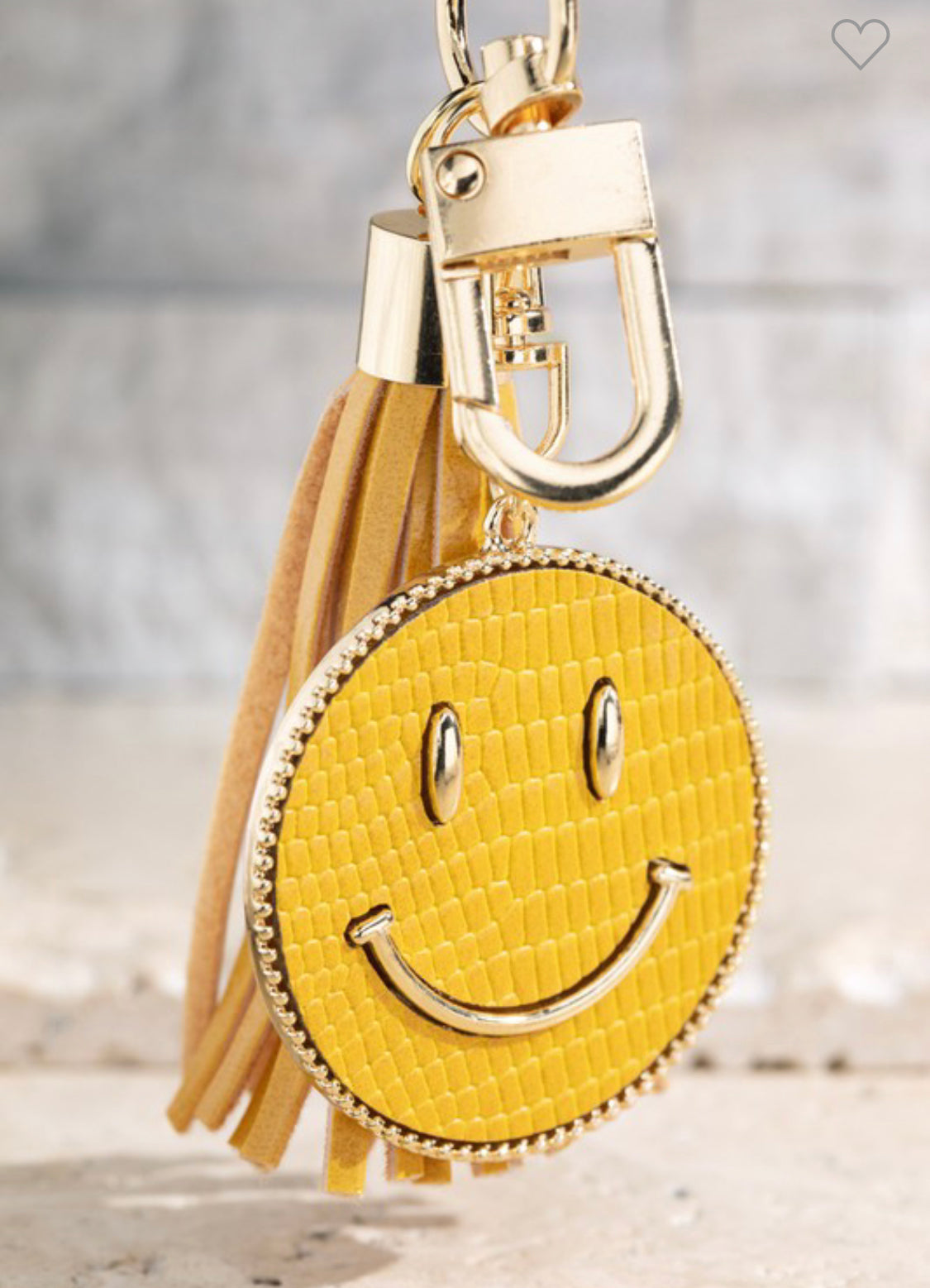 Just Smile Keychain with Tassel