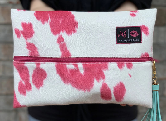 PREORDER - Makeup Junkie Bag Bonnie and Hide Hot Pink