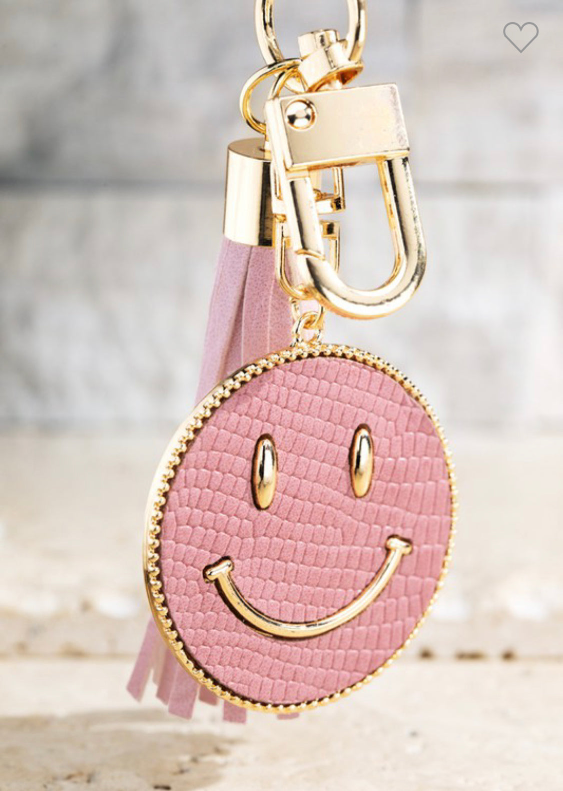 Just Smile Keychain with Tassel