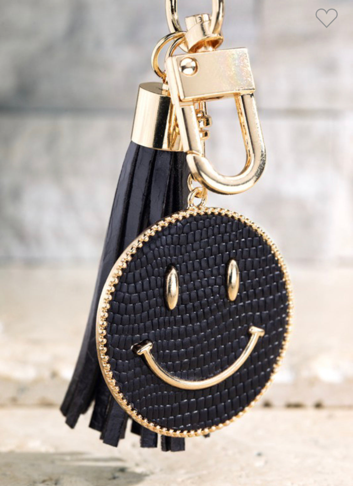 Just Smile Keychain with Tassel