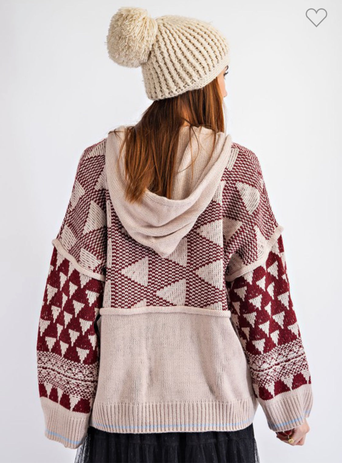 Carlie Aztec Hooded Sweater